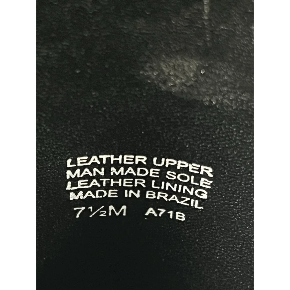 AUTHENTIC‎ TORY BURCH (7.5M) TALL BLACK LEATHER LOGOED BOOTS SEE DISCRIPTION